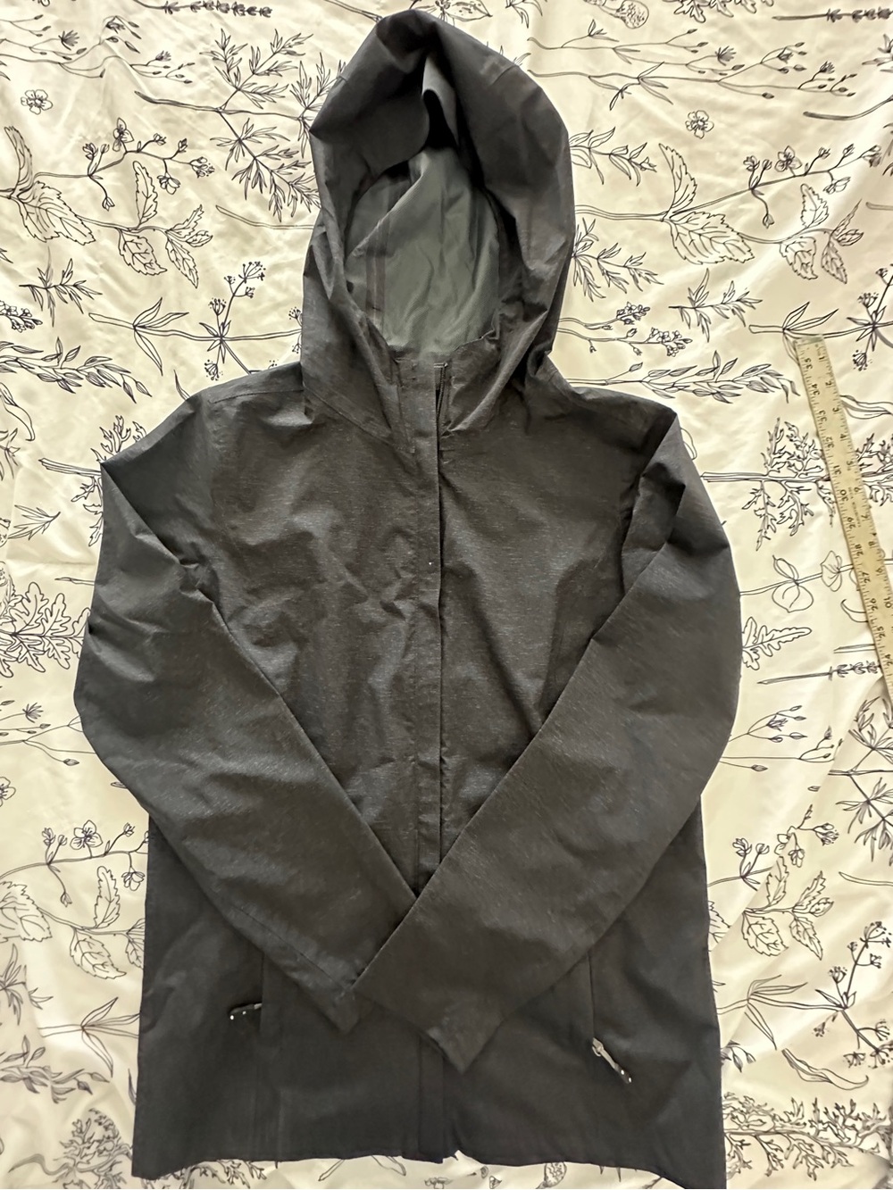 32 Degrees Women’s Hooded Rain Jacket - Charcoal Gray Size M